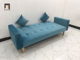  Bộ ghế sofa giường giá rẻ GBL2 2m màu xanh dương cho chung cư 