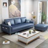  Ghế sofa băng dài 2m1 BT25 Bawati da Pu màu xanh dương 
