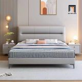  Giường ngủ sang trọng 1m6 x 2m GN95 Dundee da giả màu xám 