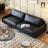  Ghế sofa băng da sang trọng 2m1 BT129 Nasdam da Pu màu đen 