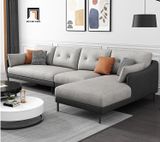  Bộ ghế sofa chữ L sang trọng GT39 Norman chân inox 2m8 x 1m6 