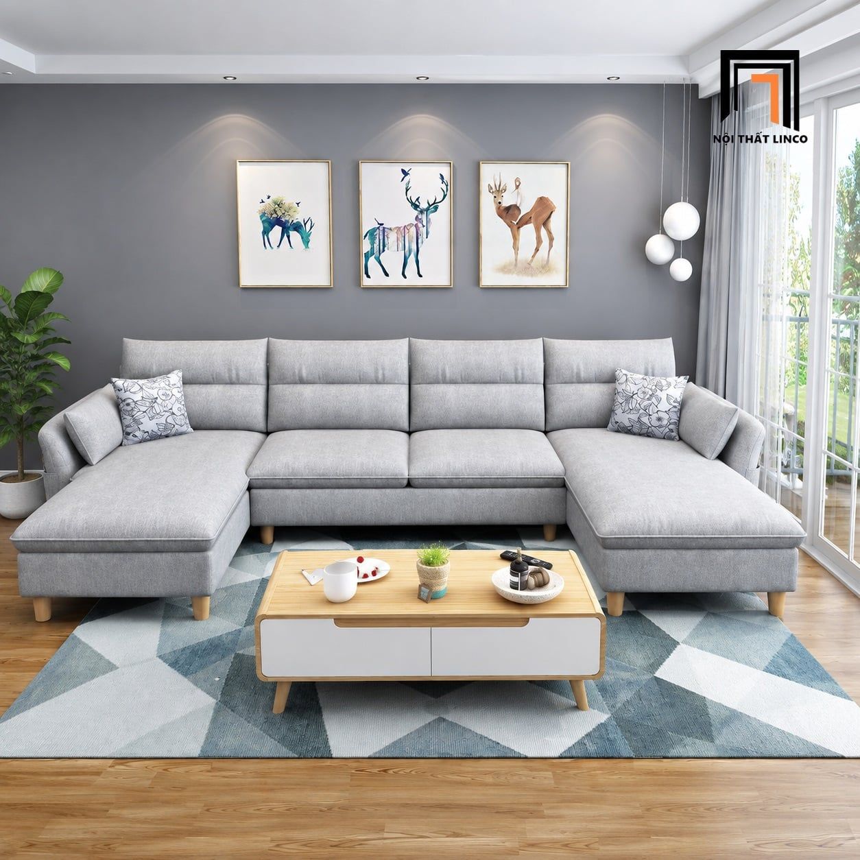  Sofa U đẹp UT66 Slope 2m9 x 1m6 giá tiết kiệm 