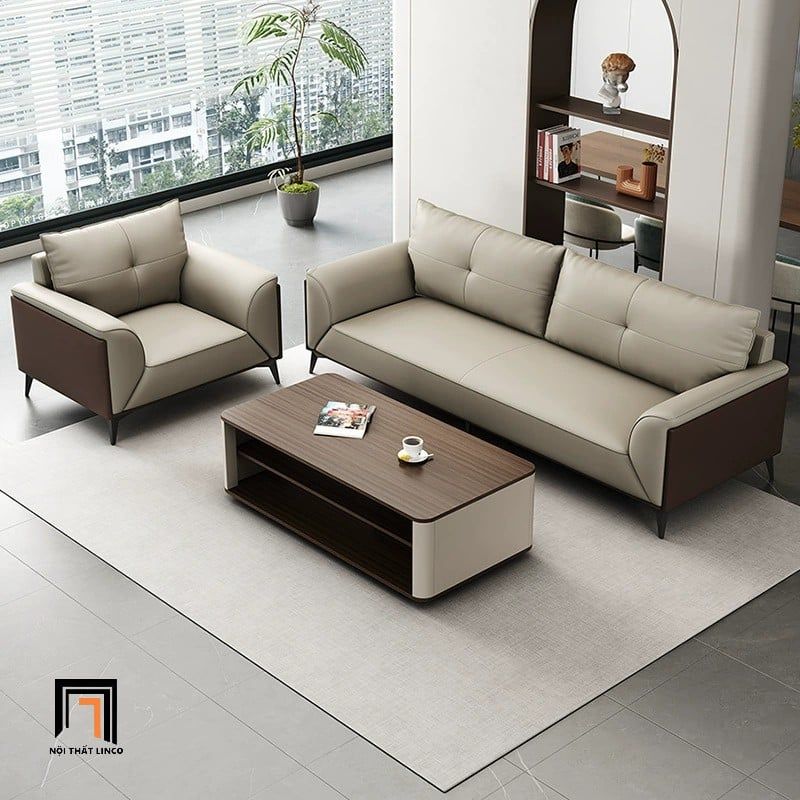  Bộ ghế sofa phòng khách cao cấp KHQ165 Mosby da chống trầy 