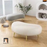  Ghế sofa đôn hạt đậu SB34 Wister 1m x 55 vải nỉ chân inox 