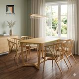  Bộ bàn ăn giá rẻ 16-KH4-G11-B92 mặt gỗ tự nhiên 4 chỗ 