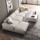  Set ghế sofa chữ U module xám trắng UT103 Kedu dài 3m7 