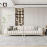  Ghế sofa băng dài 2m6 da công nghiệp BHQ11 Palau chân inox 