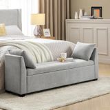  Ghế sofa bench chờ dài 1m3 SB7 Mylisa màu xám vải nỉ 