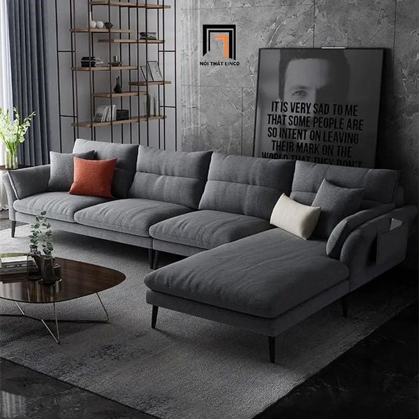 sofa góc 3m x 1m6 xám đậm