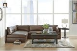  Bộ ghế sofa chữ L 2m2 GT72 Crosby da công nghiệp màu da bò 