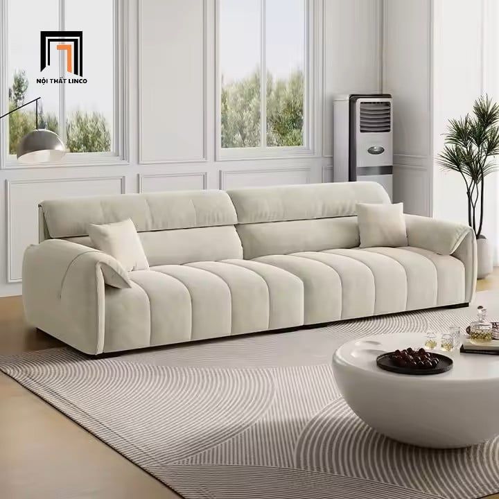  Sofa băng phòng khách xinh xắn BHQ2 Samdy 2m4 vải nhung 