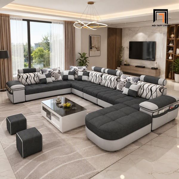 sofa chữ U dài 3m6 cho phòng khách