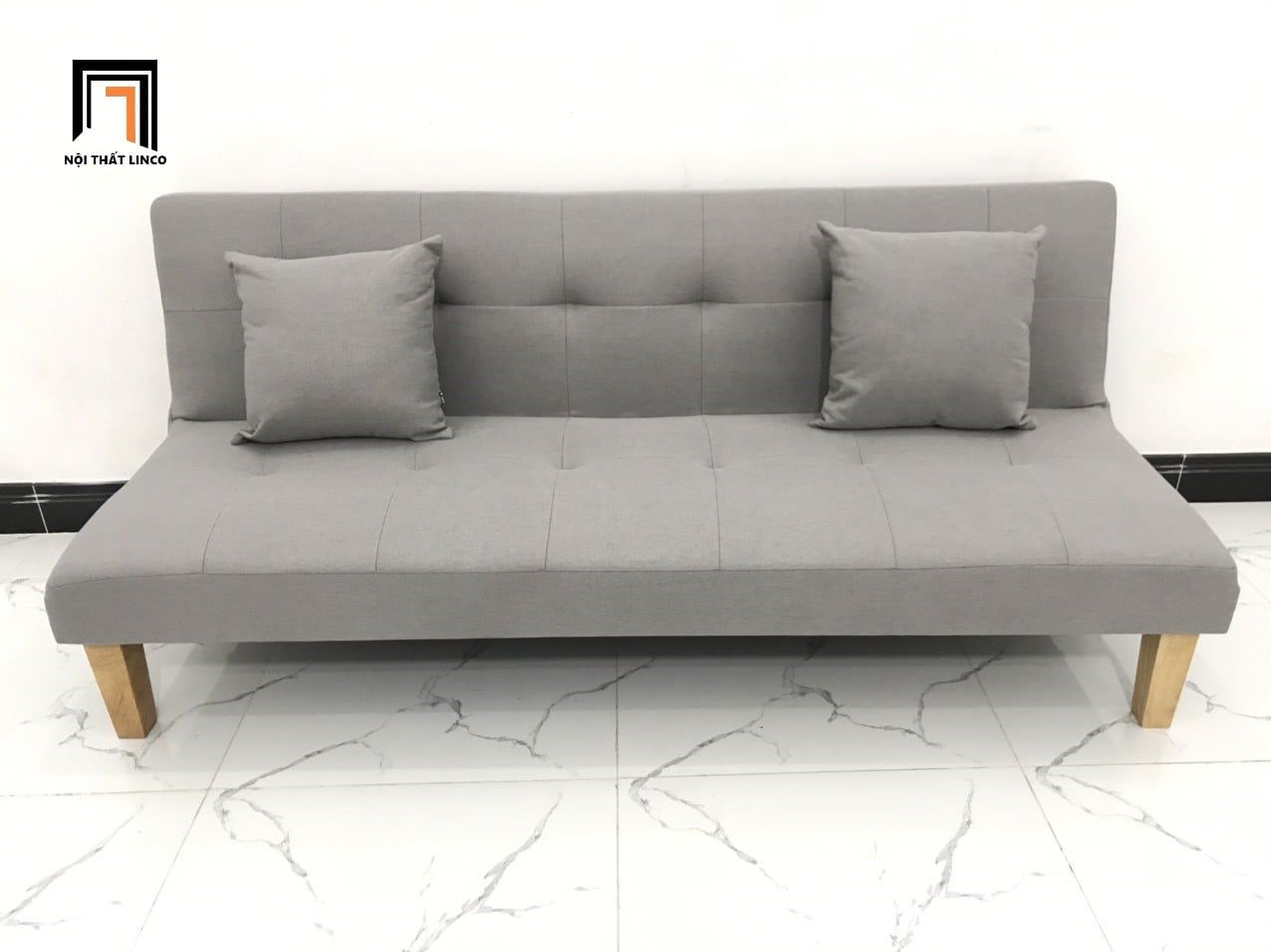  Bộ ghế sofa giường dài 1m7 GBL1 diện tích nhỏ xám ghi trắng 