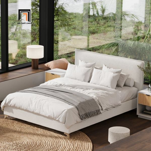 giường, giường ngủ vải nỉ