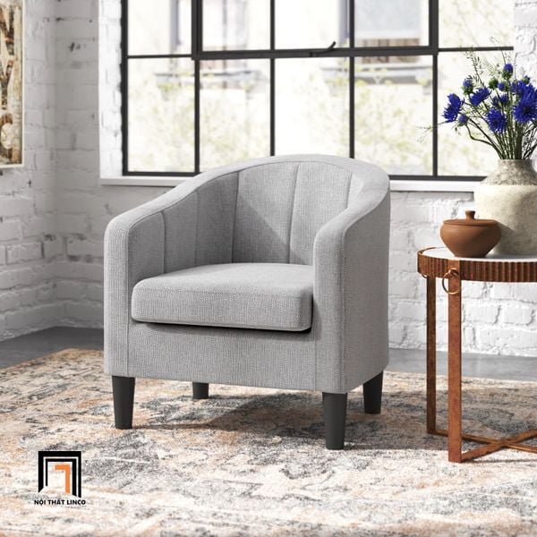 sofa đơn xám trắng