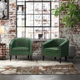  Ghế sofa đơn sang trọng DT98 Boney da công nghiệp màu nâu 