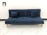  Bộ ghế sofa giường bed 1m7 GBL1 xanh đậm vải nhung nhỏ gọn 
