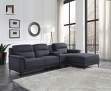  Bộ ghế sofa chữ L màu xám đen GT75 Walcher dài 2m8 thư giãn 