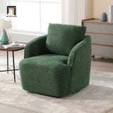  Ghế sofa đơn màu xanh lá vải lông cừu DT90 Dalbert nhỏ gọn 