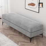  Sofa bench chữ nhật dài 1m4 SB29 Hamitor vải nhung xám 