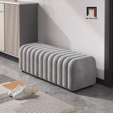  Đôn sofa vải nhung xám SB14 Daisy dài 1m2 cho shop tiệm 