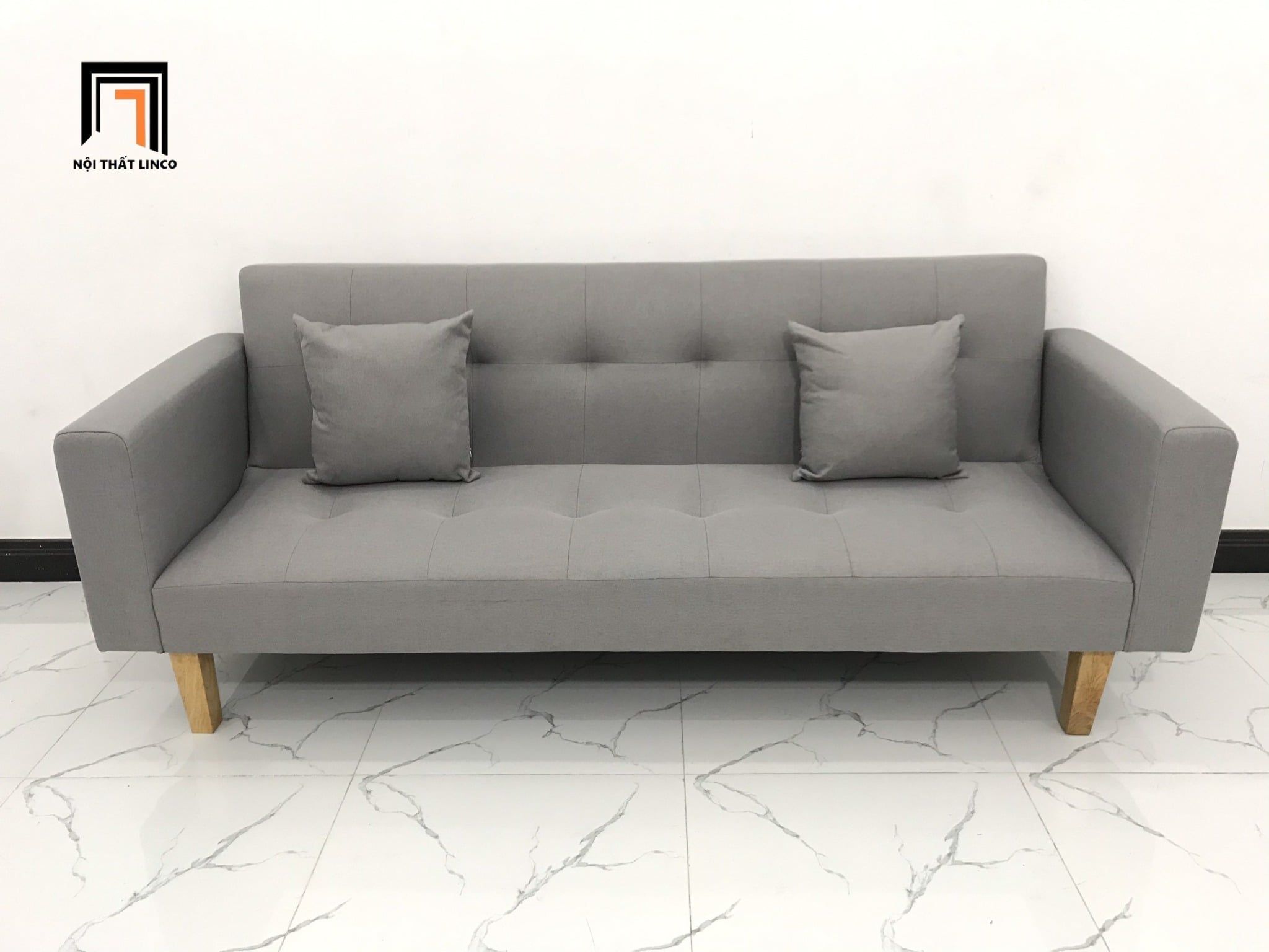  Bộ sofa giường dài 2m đa năng xám ghi trắng GBL2 giá rẻ nhỏ gọn 