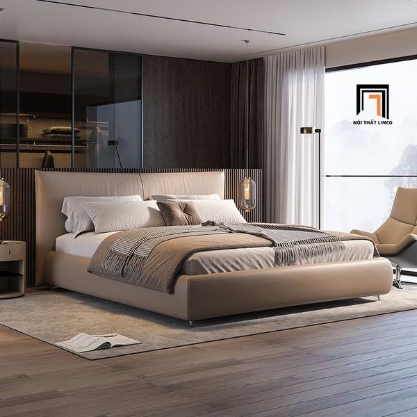giường ngủ cao cấp bọc da