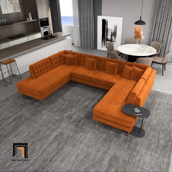 sofa chữ U dài 3m2 cao cấp