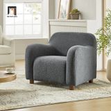  Ghế sofa đơn vải lông cừu xinh xắn DT108 Berken cho shop tiệm 