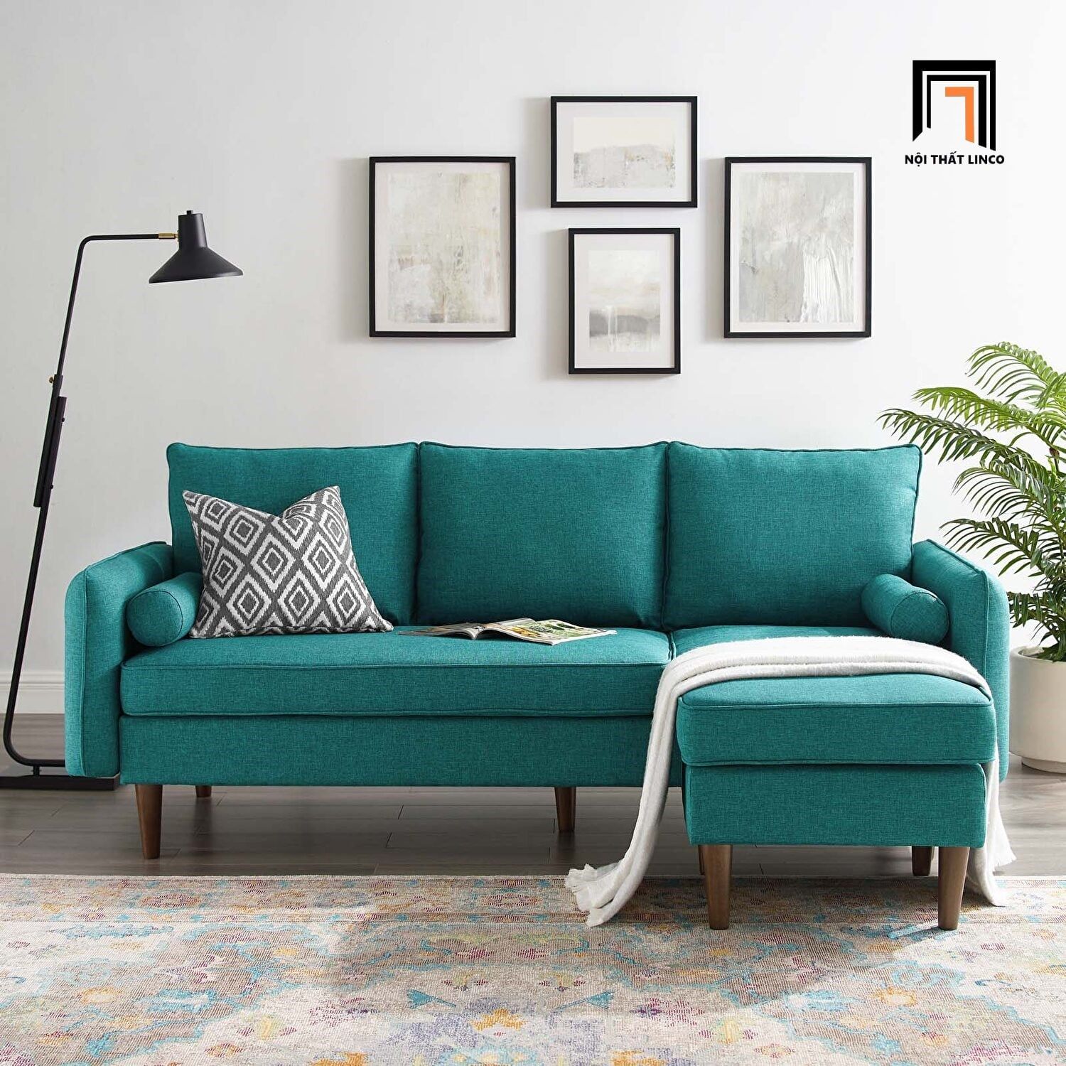  Bộ ghế sofa góc L GT67 Revive 2m2 x 1m4 cho phòng khách nhỏ 