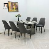  Bộ bàn ghế ăn gia đình cao cấp 29-BAD6-Longo bọc da Pu 