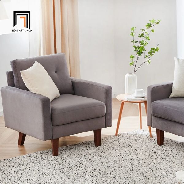 sofa đơn màu be