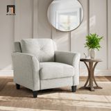  Ghế sofa đơn phòng khách cao cấp DT114 Lourdez màu xám trắng 