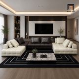  Ghế sofa chữ U UT24 Seneca phối màu sang trọng, nổi bật 