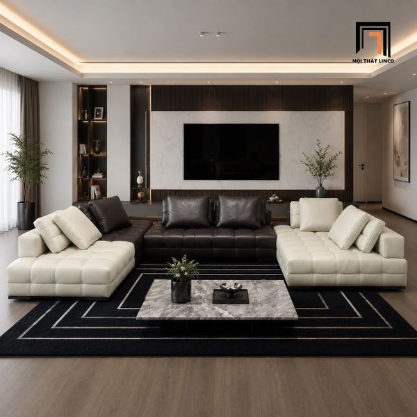 sofa chữ U dài 3m45 sang trọng
