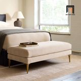  Ghế sofa đôn chữ nhật SB2 Andes 1m3 x 50 vải nỉ trắng kem 