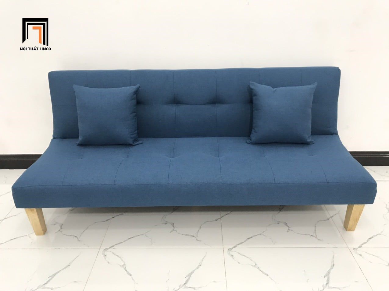  Bộ ghế sofa bed giường GBL1 xanh dương giá rẻ nhỏ gọn dài 1m7 