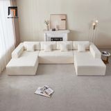  Ghế sofa chữ U UT17 Dade 3m1 màu kem giá rẻ 
