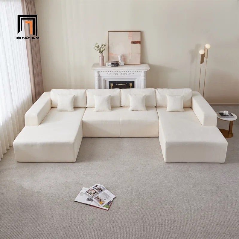  Ghế sofa chữ U UT17 Dade 3m1 màu kem giá rẻ 