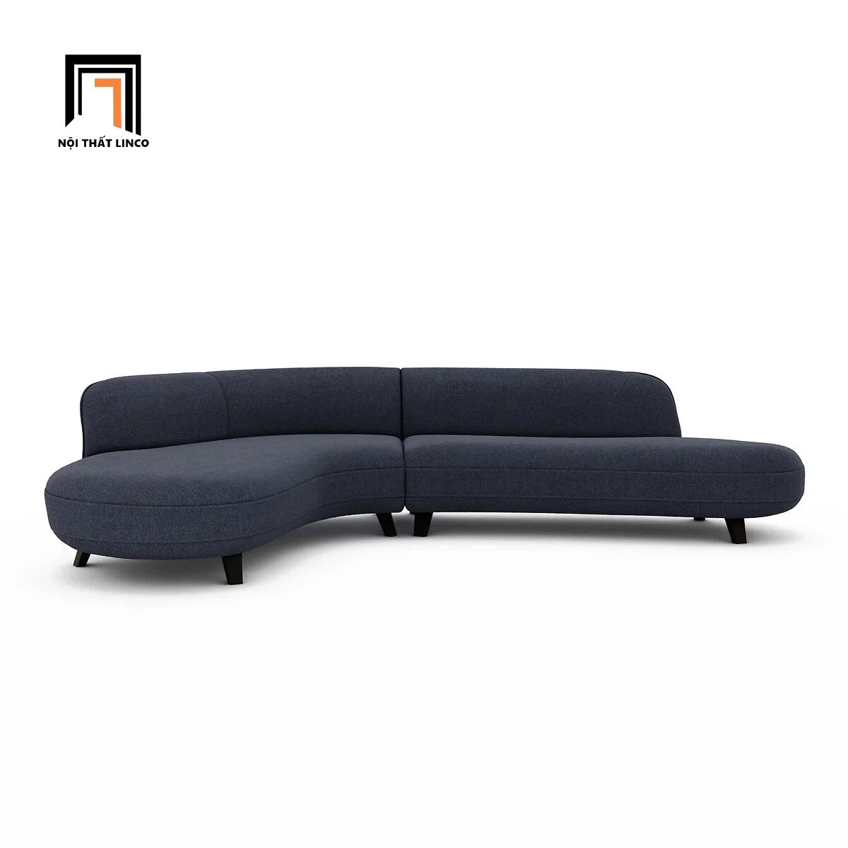  Bộ ghế sofa góc GT59 Hoek 2m8 x 1m8 màu xanh đen cho sảnh chờ 