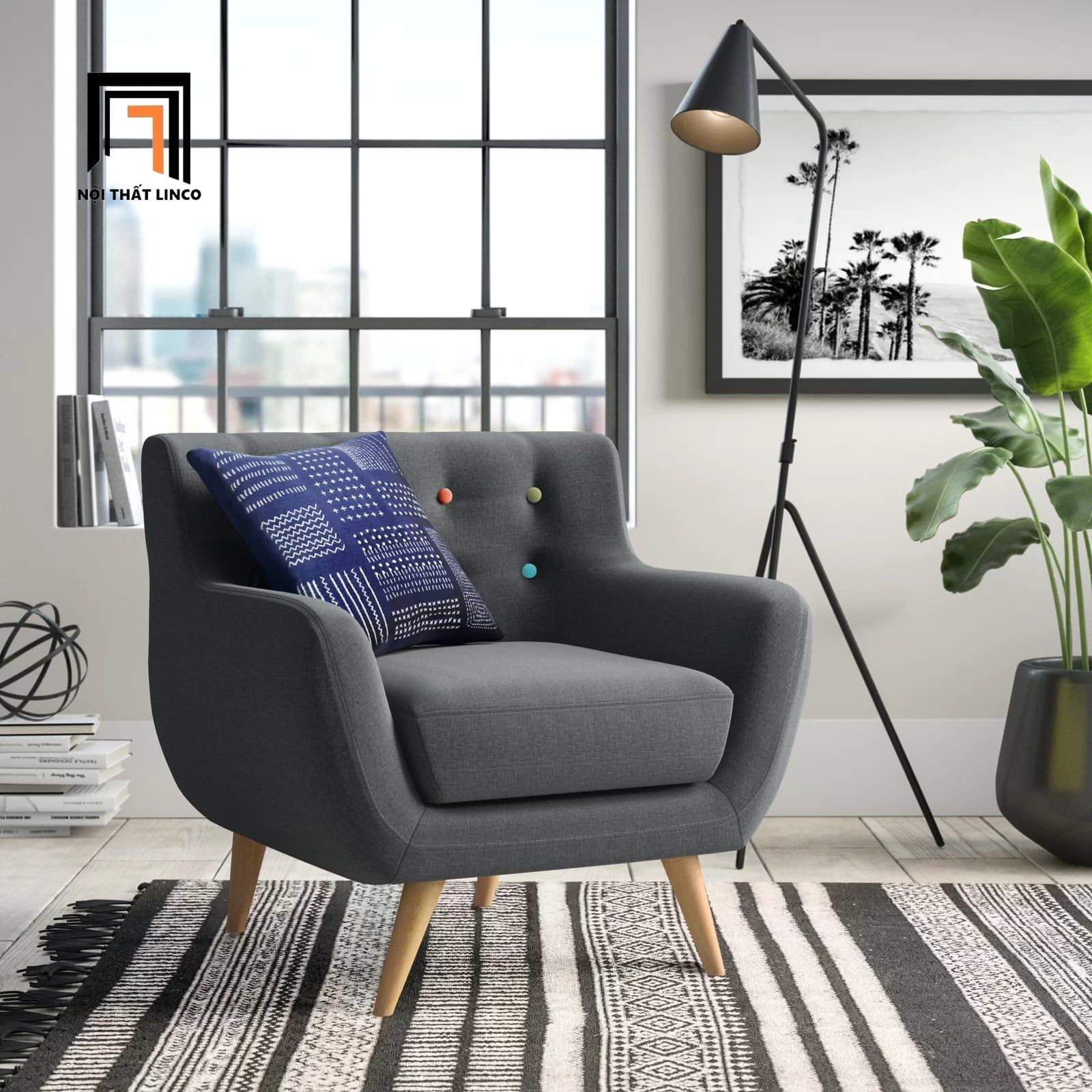 Ghế sofa đơn giá rẻ DT14 Ellice cho phòng ngủ nhỏ xinh 