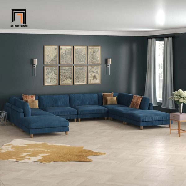 sofa cao cấp chữ U dài 3m4 rông rãi