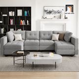  Bộ ghế sofa U 3m UT12 Teangela bọc vải nỉ êm ái 
