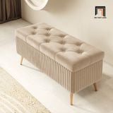  Ghế đôn sofa chữ nhật xinh xắn SB22 Toltek vải nhung nhiều màu 