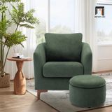  Ghế sofa đơn giá rẻ màu xanh lá DT93 Amold phòng khách nhỏ 
