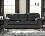  Ghế sofa phòng khách gia đình BT31 Barrus dài 2m da giả đen 