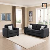  Bộ ghế sofa văn phòng giá rẻ KT3 Rima xám đen hiện đại 