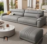  Bộ ghế sofa da giả màu xám BHQ50 Esmond dài 2m4 hiện đại 