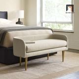  Ghế sofa đôn dài 1m3 x 55 SB5 Celine vải nỉ trắng kem 
