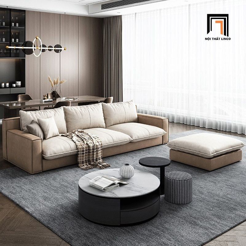  Bộ ghế sofa góc L GT280 Olive 2m4 x 1m6 da Pu sang trọng 